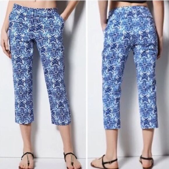 Milly For Design Nation Tile Print Capri Pants - Picture 2 of 4